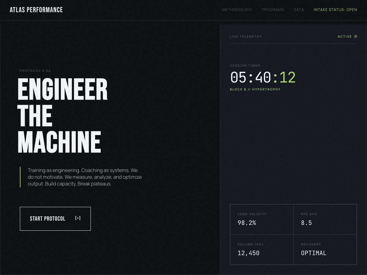 ATLAS PERFORMANCE Mockup