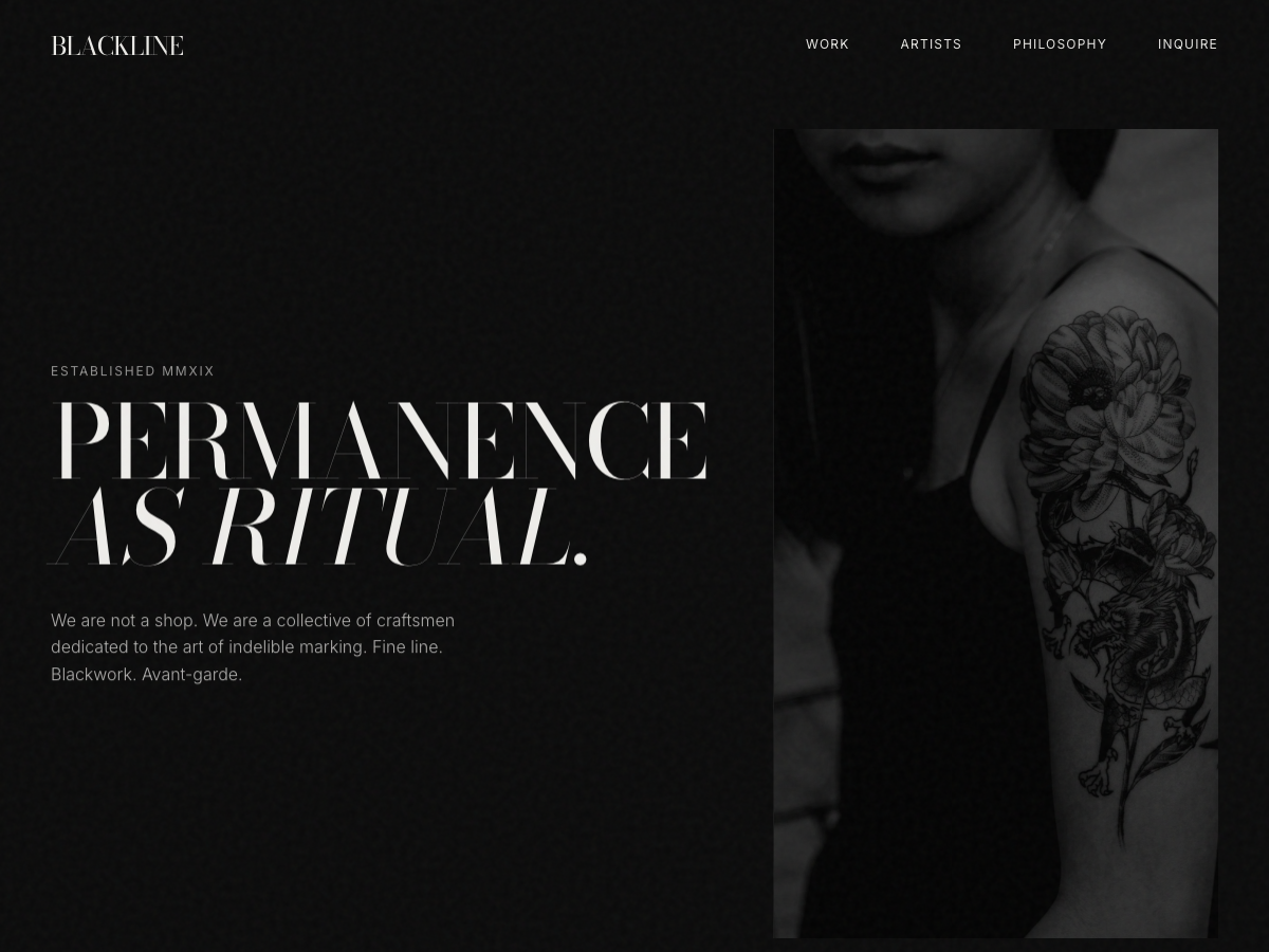 BLACKLINE Atelier Mockup